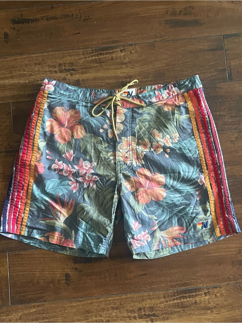 Aviator Nation Tropical Floral Men's Swim Board Shorts